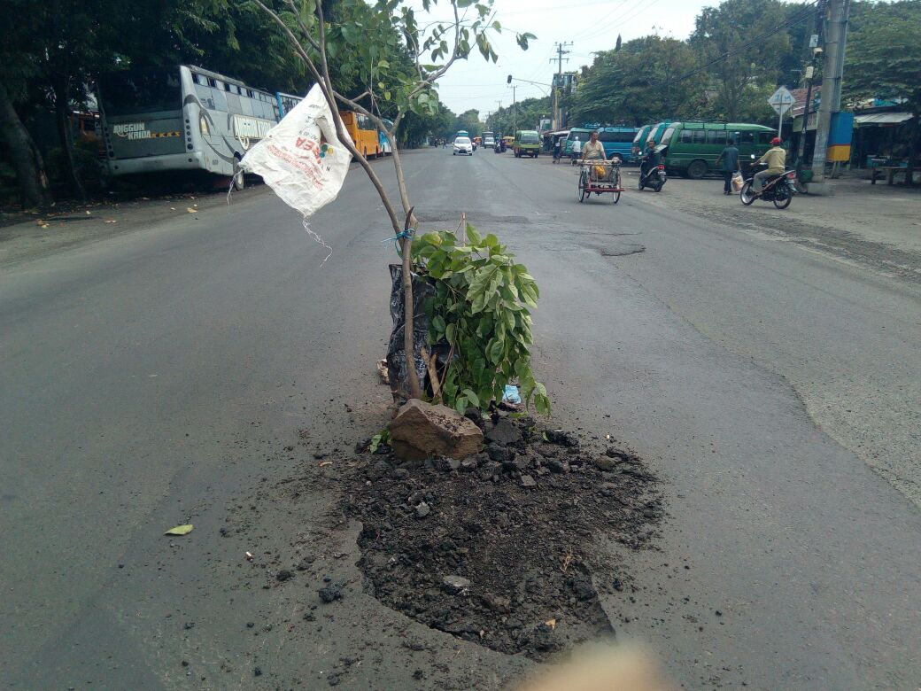 Rusak dan Akibatkan Kecelakaan Jalan Nasional Probolinggo 