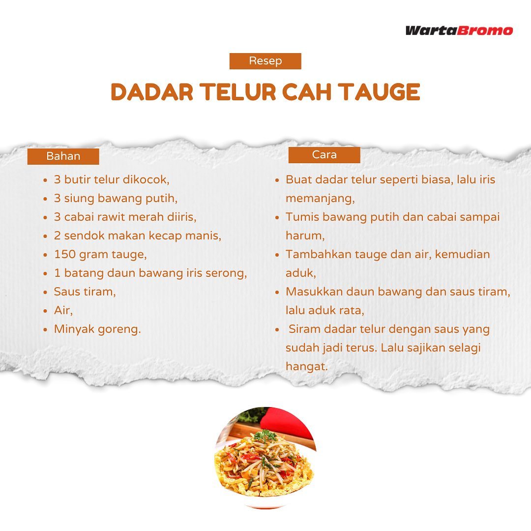 Resep Tumis Pakis Telur Dadar Cah Touge Dan Es Jeruk Wartabromo